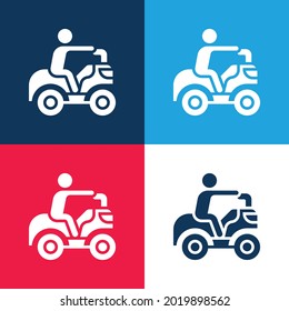 Atv blue and red four color minimal icon set