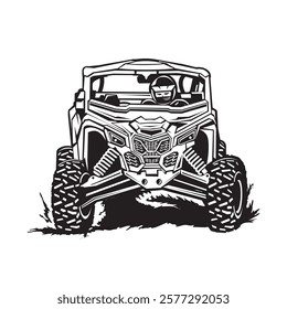 ATV Buggy car adventure vector illustration, perfect for t shirt design 