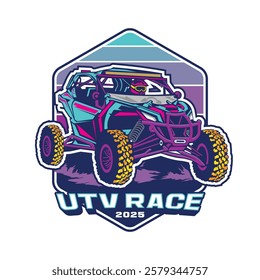 ATV Buggy car adventure vector illustration, perfect for t shirt design and Buggy Rental logo	