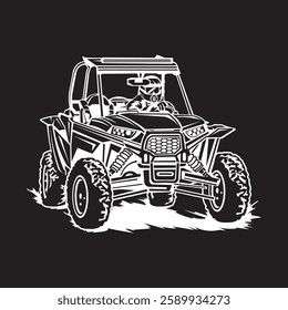 ATV Buggy car adventure vector illustration, perfect for t shirt design and Buggy Rental logo