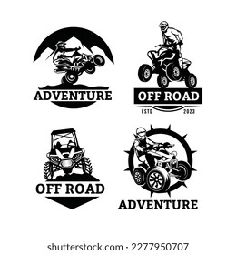 ATV Extreme Offroad Adventure Sport Logo Design Clipart.