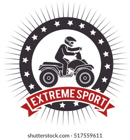 atv extreme sport label design