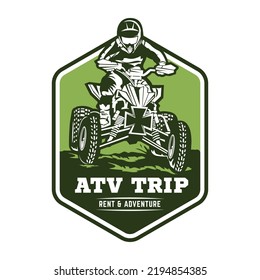 Carrera deportiva ATV Extreme, buena para el diseño de camisetas y el logo del campeonato