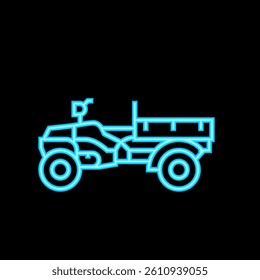 atv farm transport neon light sign vector. atv farm transport illustration