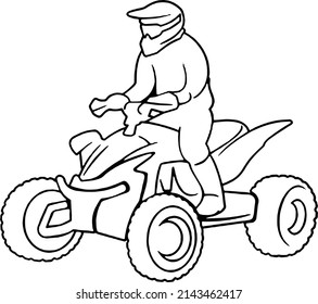 ATV Four Wheeler Vector Logo Quad Bike