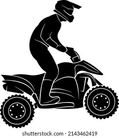 ATV Four Wheeler Vector Logo Quad Bike