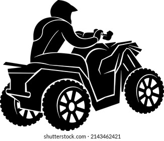 ATV Four Wheeler Vector Logo Quad Bike