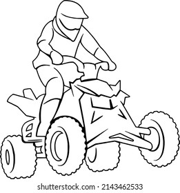 ATV Four Wheeler Vector Logo Quad Bike