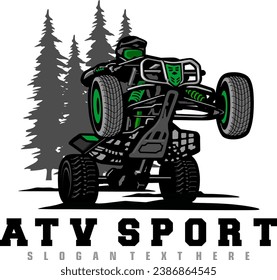 vector de diseño de ilustración de estilo libre de Atv