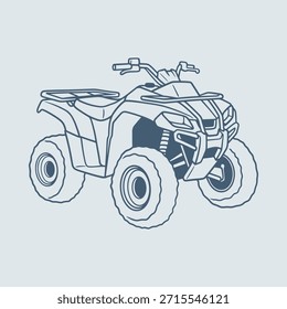 ATV Ilustración vectorial dibujada a mano 