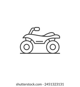 Atv icon in flat style. Quad bike vector illustration on isolated background. Transport sign business concept.