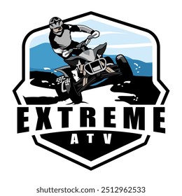 vetor de ilustração de design de logotipo atv