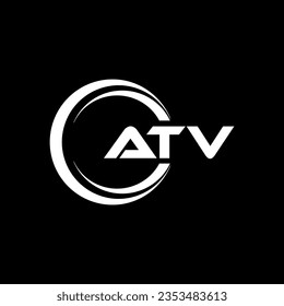 ATV Logo Design, Inspiration für eine einzigartige Identität. Modernes Eleganz und kreatives Design. Markieren Sie Ihren Erfolg mit dem Markieren dieses Logos.