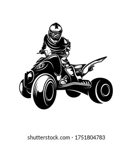 ATV-Logo-Vektorgrafik, Quad-Bike-Wettbewerbsliste, Vektorgrafik, Silhouette-Design