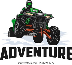 vector de diseño de ilustración de motocicleta de atv