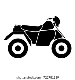 ATV motorcycle on four wheels icon .