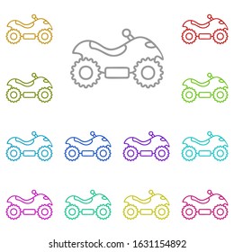 Atv multi color icon. Simple thin line, outline vector of adventure for ui and ux, website or mobile application