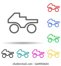 ATV multi color style icon. Simple thin line, outline vector of web icons for ui and ux, website or mobile application