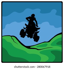 ATV on nature background
