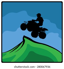 ATV on nature background