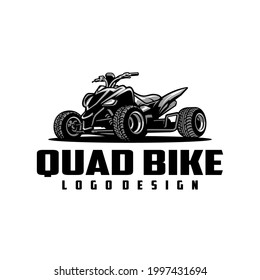 atv quad bike editable logo and illustration