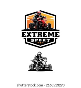 ATV quad bike and extreme sport illustration logo vector