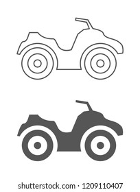 atv quad bike outline icon