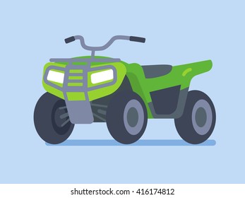 ATV. Quad bike. Vector flat design illustration