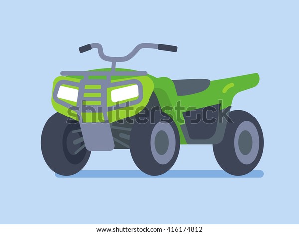 ATV. Quad\
bike. Vector flat design\
illustration