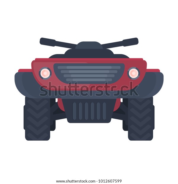 ATV quad bike. Vector illustration isolated\
on white background.