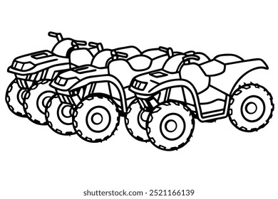 ATV Quad Line Art Adventure Fun Off Roading Excitement Illustrated (4)