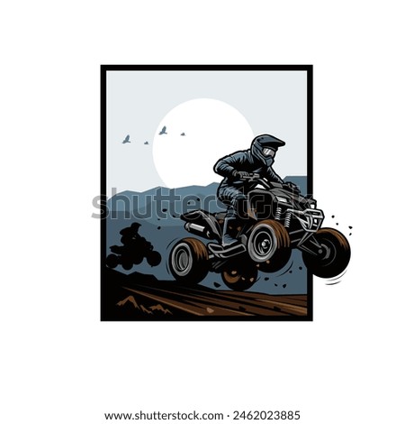 atv racer on the mountain