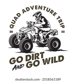 ATV Racing extreme sport, good for t shirt design and racing event logo 