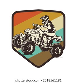 ATV Racing Extremsport, gut für T-Shirt-Design und Rennveranstaltung Logo 