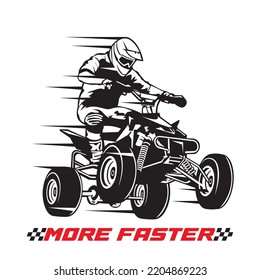 ATV Racing Extreme Sport, Perfect For Tshirt Design And Racing Event Logo 