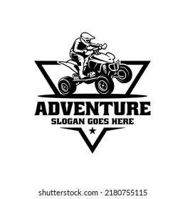 atv racing illustration logo vector