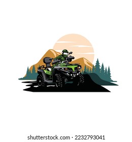 imagen vectorial de ilustración de controlador de atv