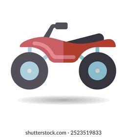 ATV rider, Quad bike vector isolated icon. Graph symbol for travel and tourism web site and apps design, logo, app, UI