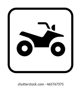 ATV riding icon. Flat vector quad biking illustration isolated on white background.