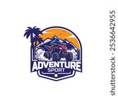 atv sport badge design illustration