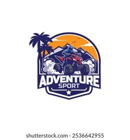 atv sport badge design illustration