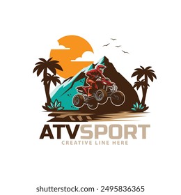 atv sport jump on the mud