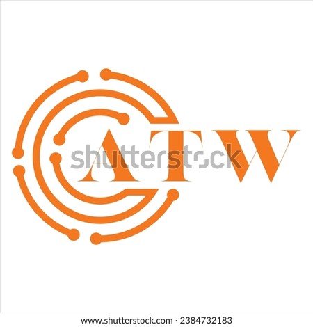 ATW letter design. ATW letter technology logo design on white background. ATW Monogram logo design for entrepreneur and business.
 Zdjęcia stock © 