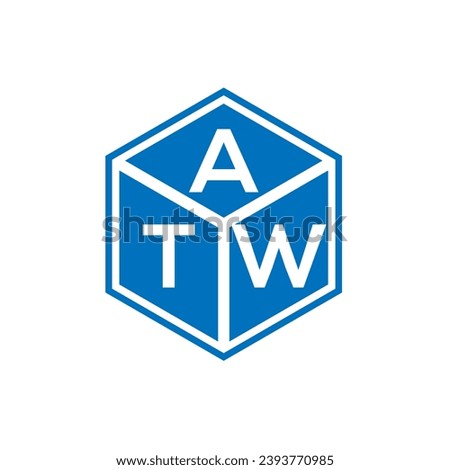 ATW letter logo design on black background. ATW creative initials letter logo concept. ATW letter design.
 Zdjęcia stock © 