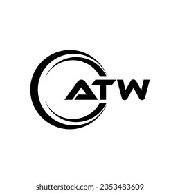 ATW Logo Design, Inspiration für eine einzigartige Identität. Modernes Eleganz und kreatives Design. Markieren Sie Ihren Erfolg mit dem Markieren dieses Logos.