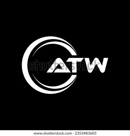 ATW Logo Design, Inspiration for a Unique Identity. Modern Elegance and Creative Design. Watermark Your Success with the Striking this Logo. Zdjęcia stock © 