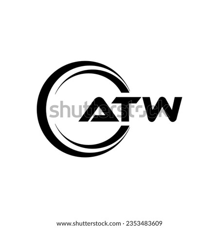 ATW Logo Design, Inspiration for a Unique Identity. Modern Elegance and Creative Design. Watermark Your Success with the Striking this Logo. Zdjęcia stock © 