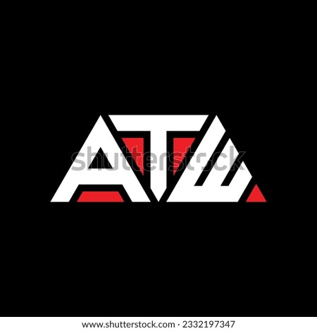 ATW triangle letter logo design with triangle shape. ATW triangle logo design monogram. ATW triangle vector logo template with red color. ATW triangular logo Simple, Elegant, and Luxurious design. Zdjęcia stock © 