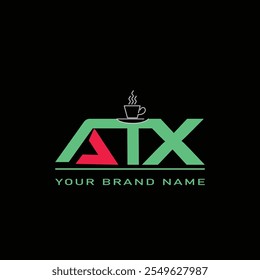 ATX  coffee Letter Logo Design Template Vector 