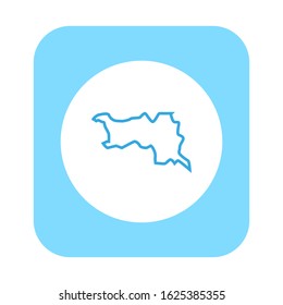 Atyrau region map, country of Kazakhstan